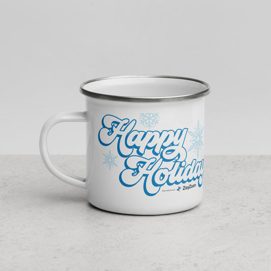 Happy Holidays Enamel Mug