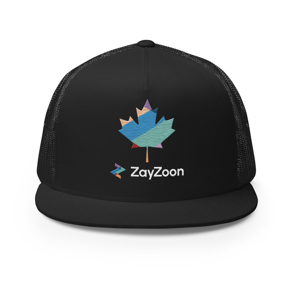 ZayZoon Canada (Black background) - Six panel, trucker style