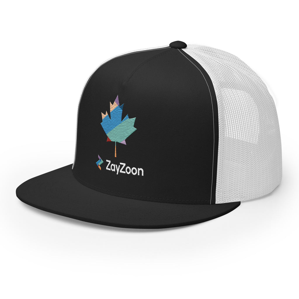 ZayZoon Canada (Black background) - Six panel, trucker style