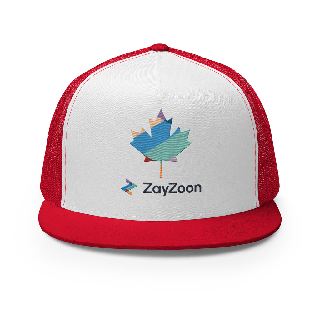 ZayZoon Canada (White background)  - Six panel, trucker style