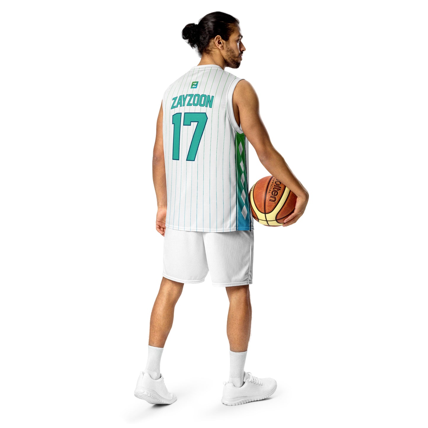 Recycled unisex basketball jersey - Gradient era (Home colors)