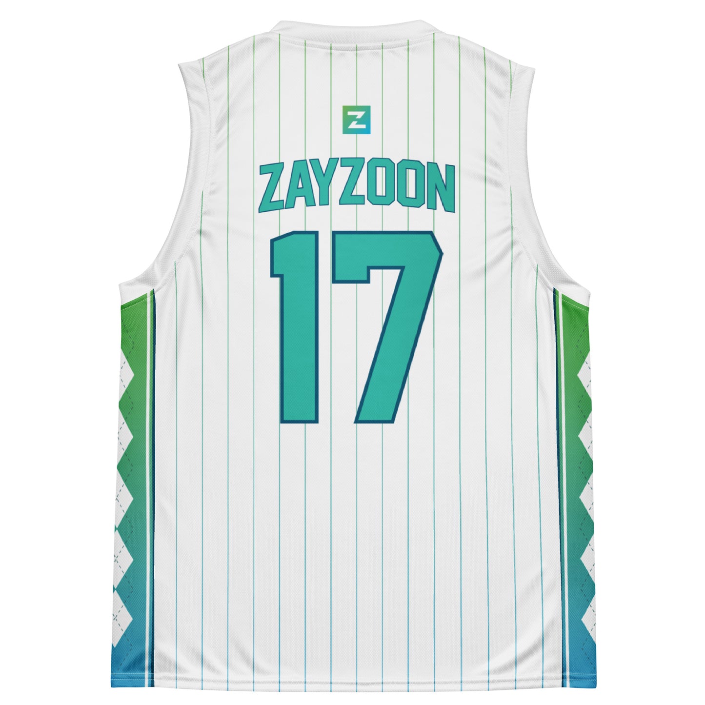 Recycled unisex basketball jersey - Gradient era (Home colors)