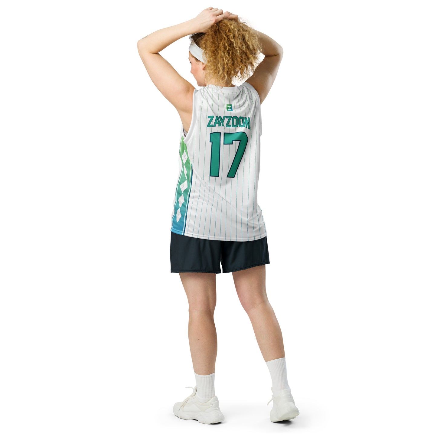 Recycled unisex basketball jersey - Gradient era (Home colors)