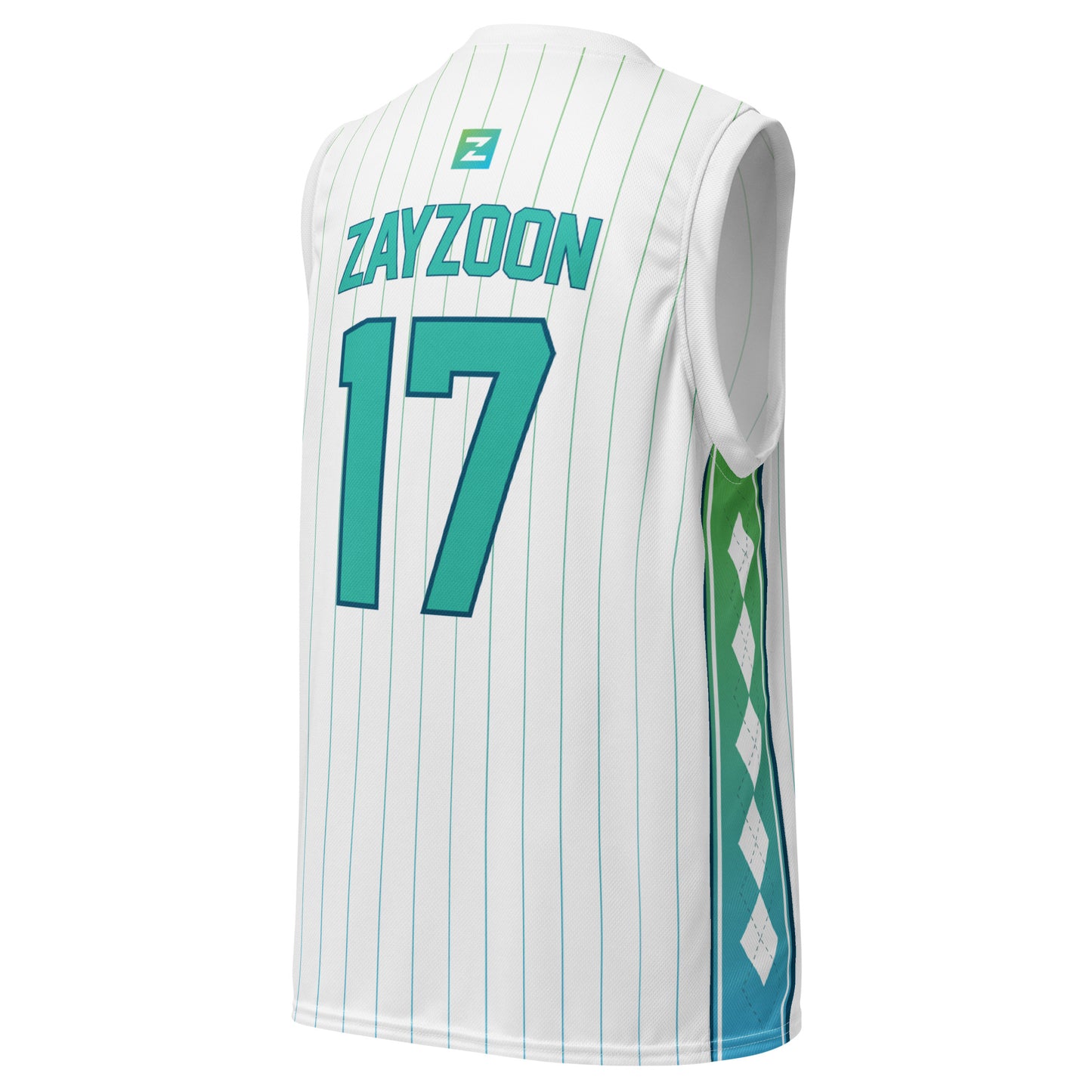 Recycled unisex basketball jersey - Gradient era (Home colors)