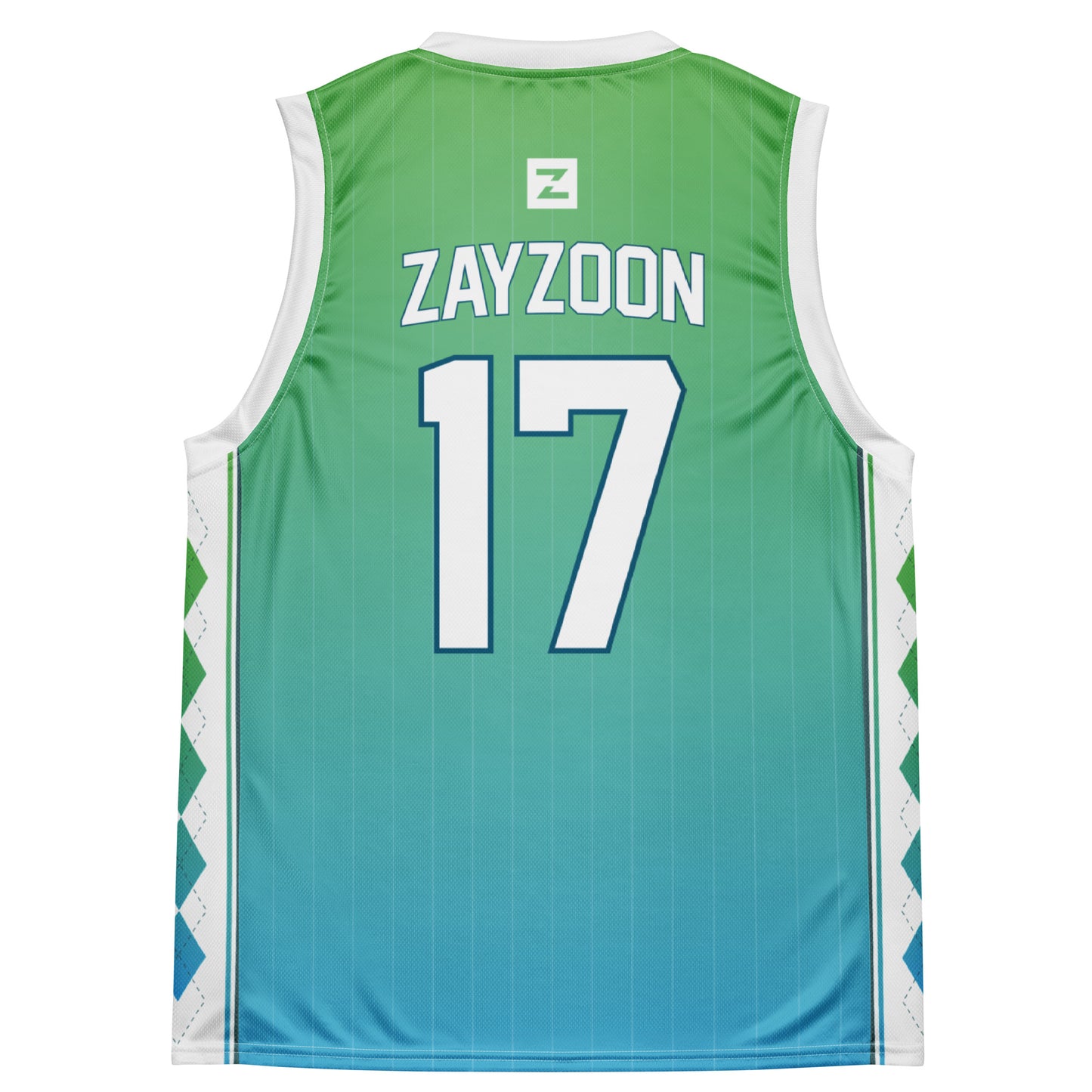 Recycled unisex basketball jersey - Gradient era (Away colors)