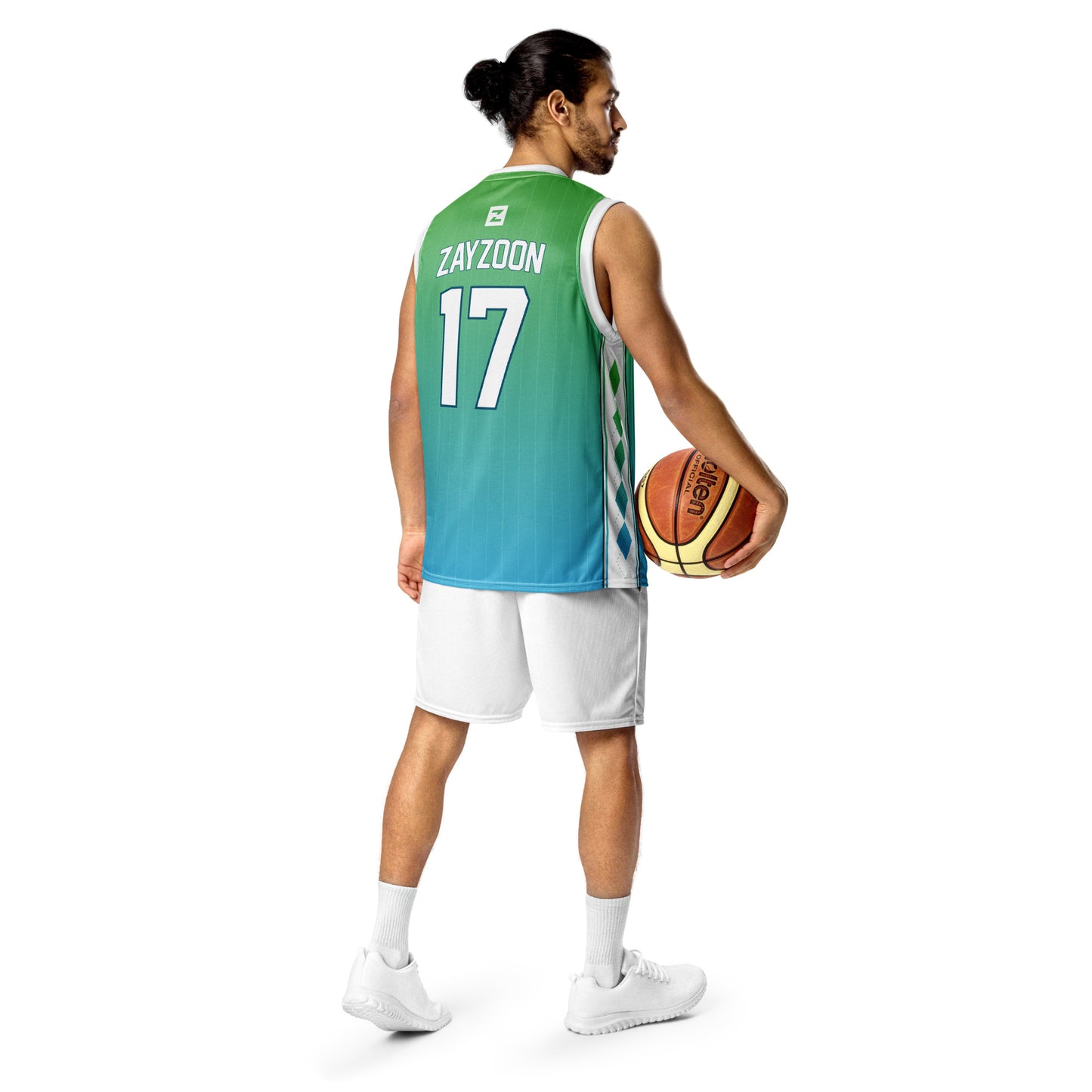 Recycled unisex basketball jersey - Gradient era (Away colors)