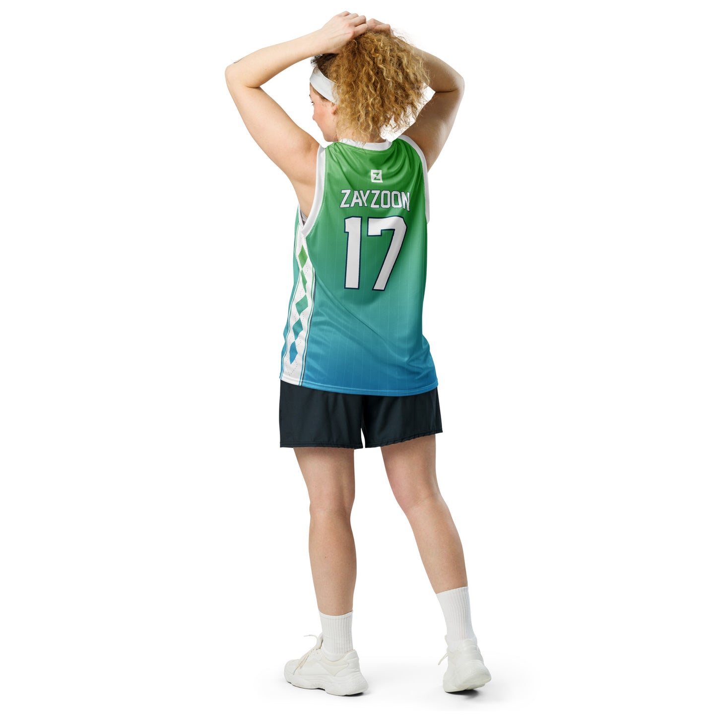 Recycled unisex basketball jersey - Gradient era (Away colors)