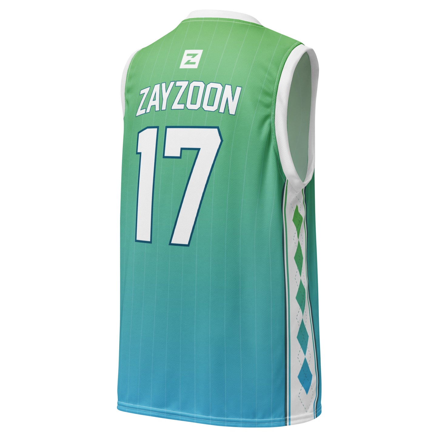 Recycled unisex basketball jersey - Gradient era (Away colors)