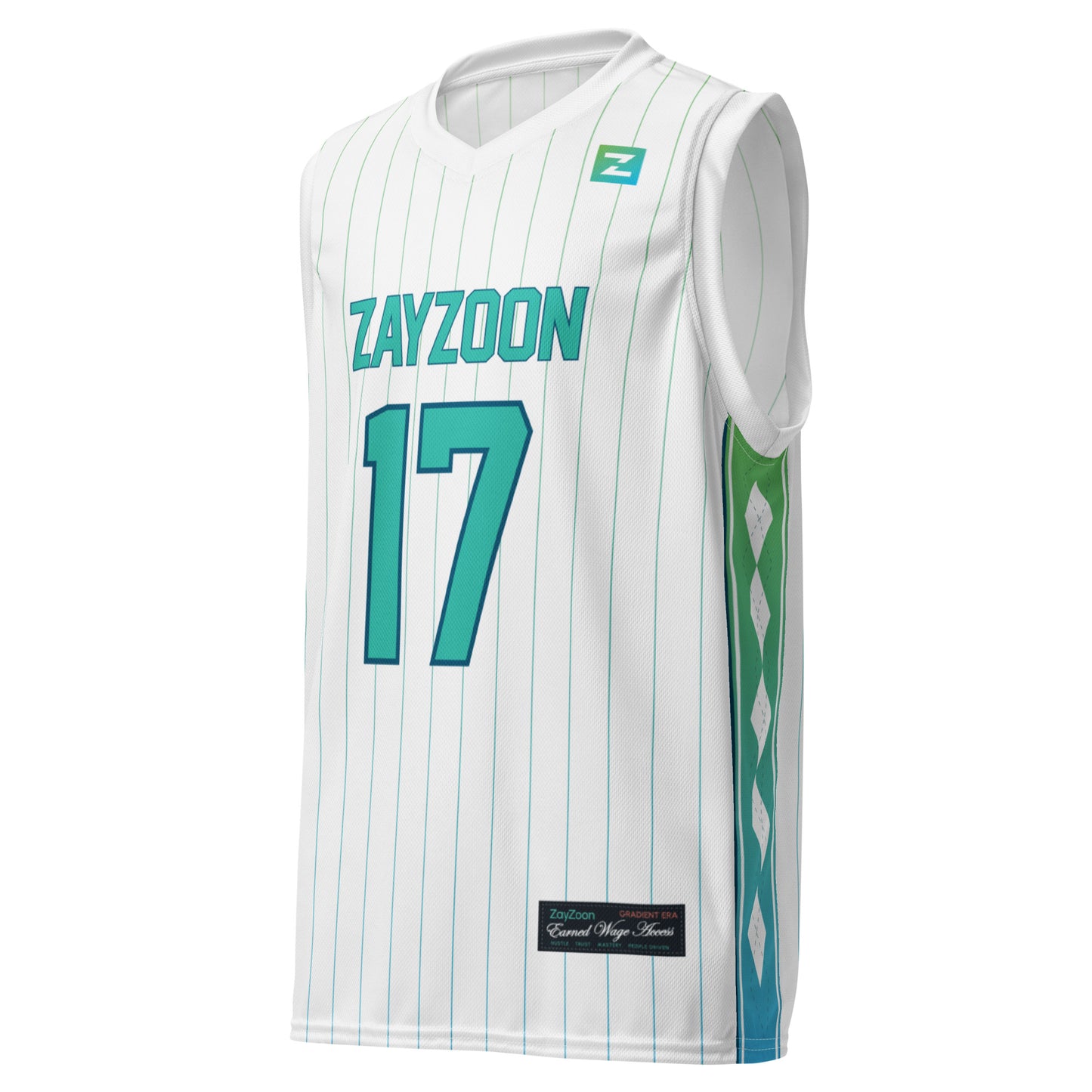 Recycled unisex basketball jersey - Gradient era (Home colors)