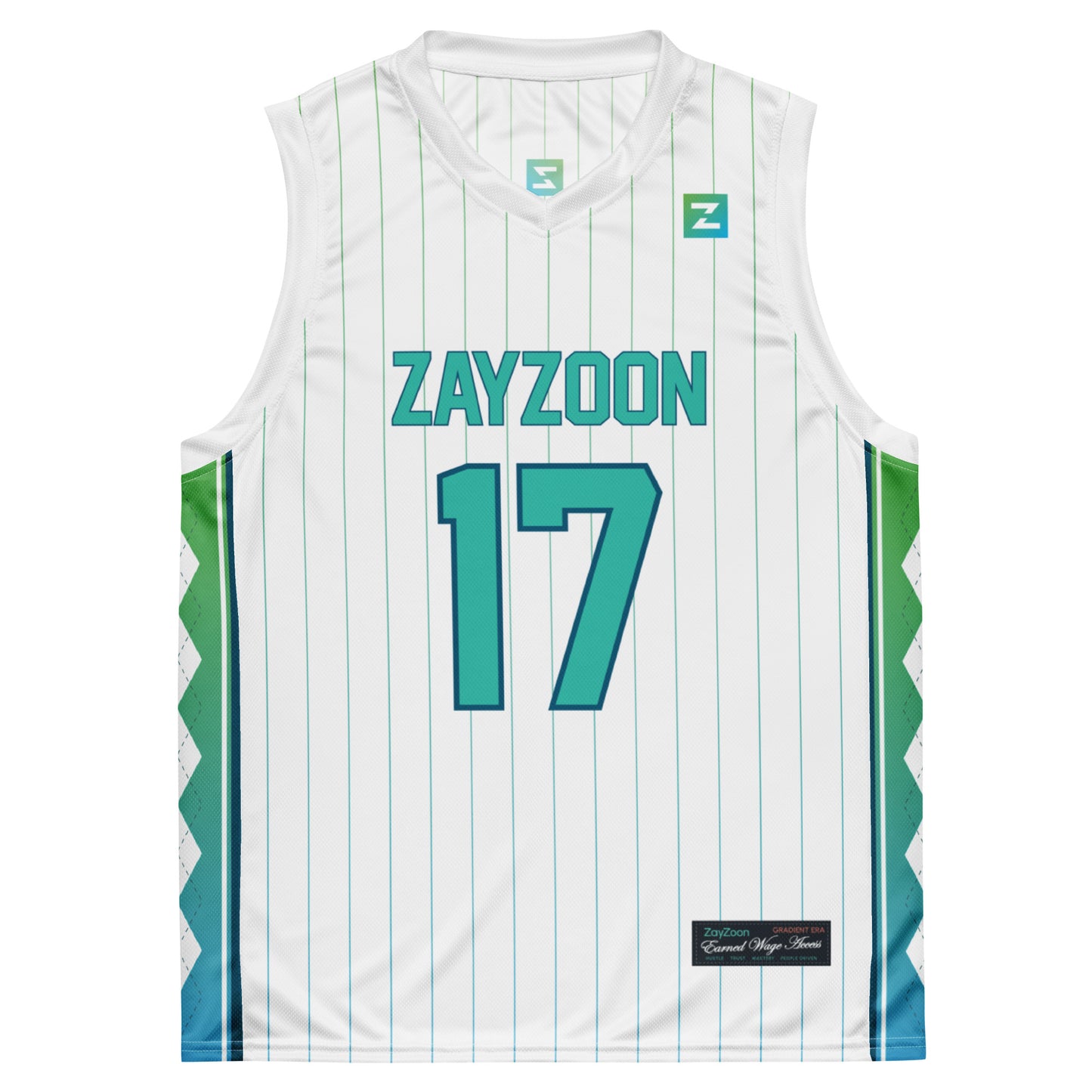 Recycled unisex basketball jersey - Gradient era (Home colors)