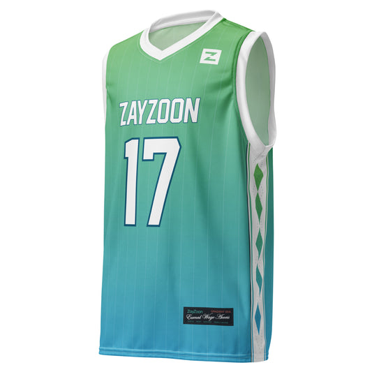 Recycled unisex basketball jersey - Gradient era (Away colors)