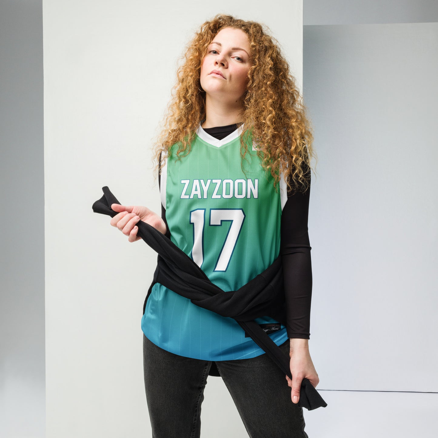 Recycled unisex basketball jersey - Gradient era (Away colors)