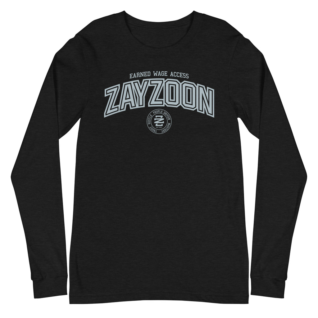 ZayZoon Varsity Long Sleeve T-Shirt - Grey print