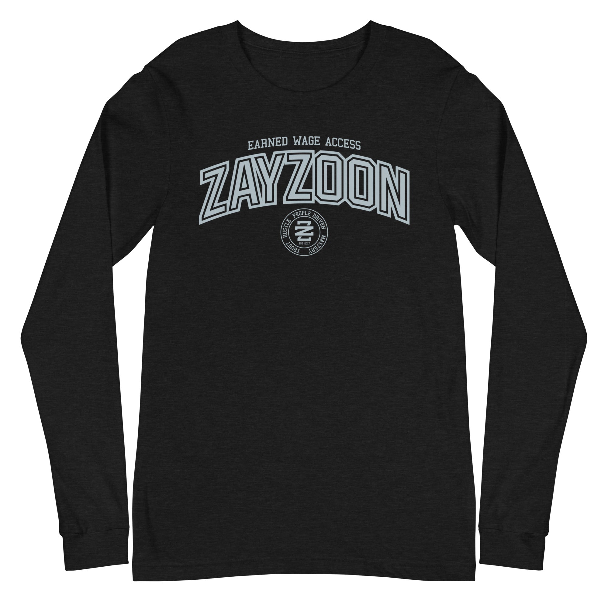 ZayZoon Varsity Long Sleeve T-Shirt - Grey print