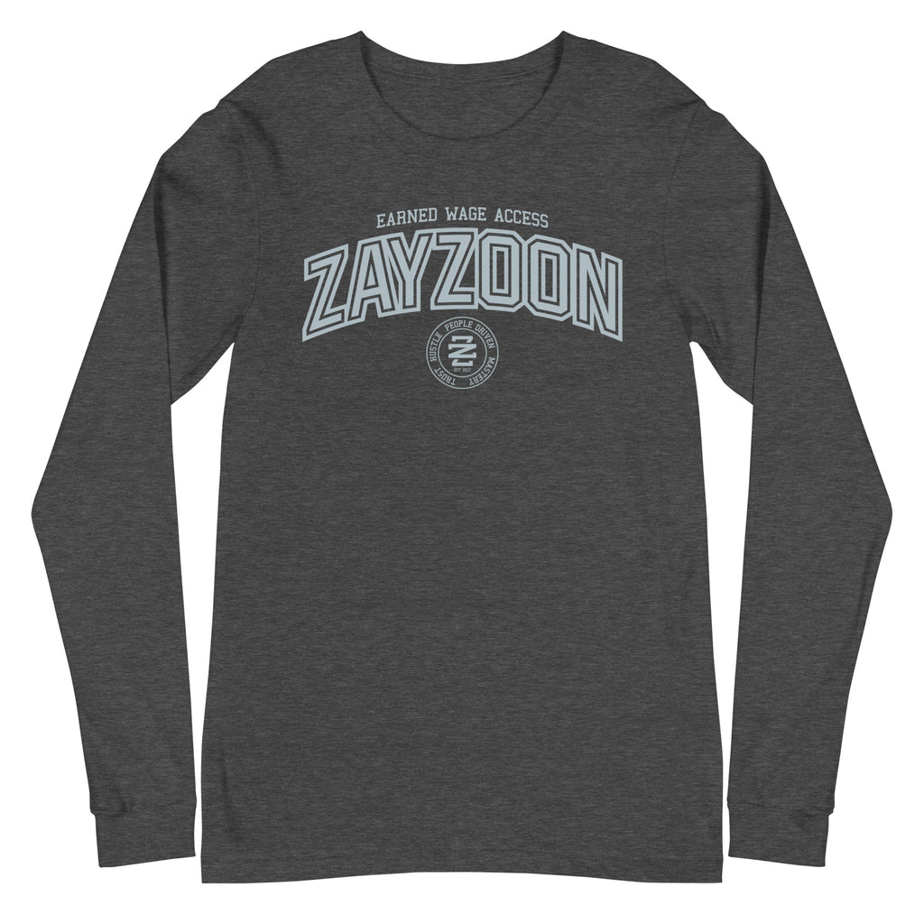 ZayZoon Varsity Long Sleeve T-Shirt - Grey print
