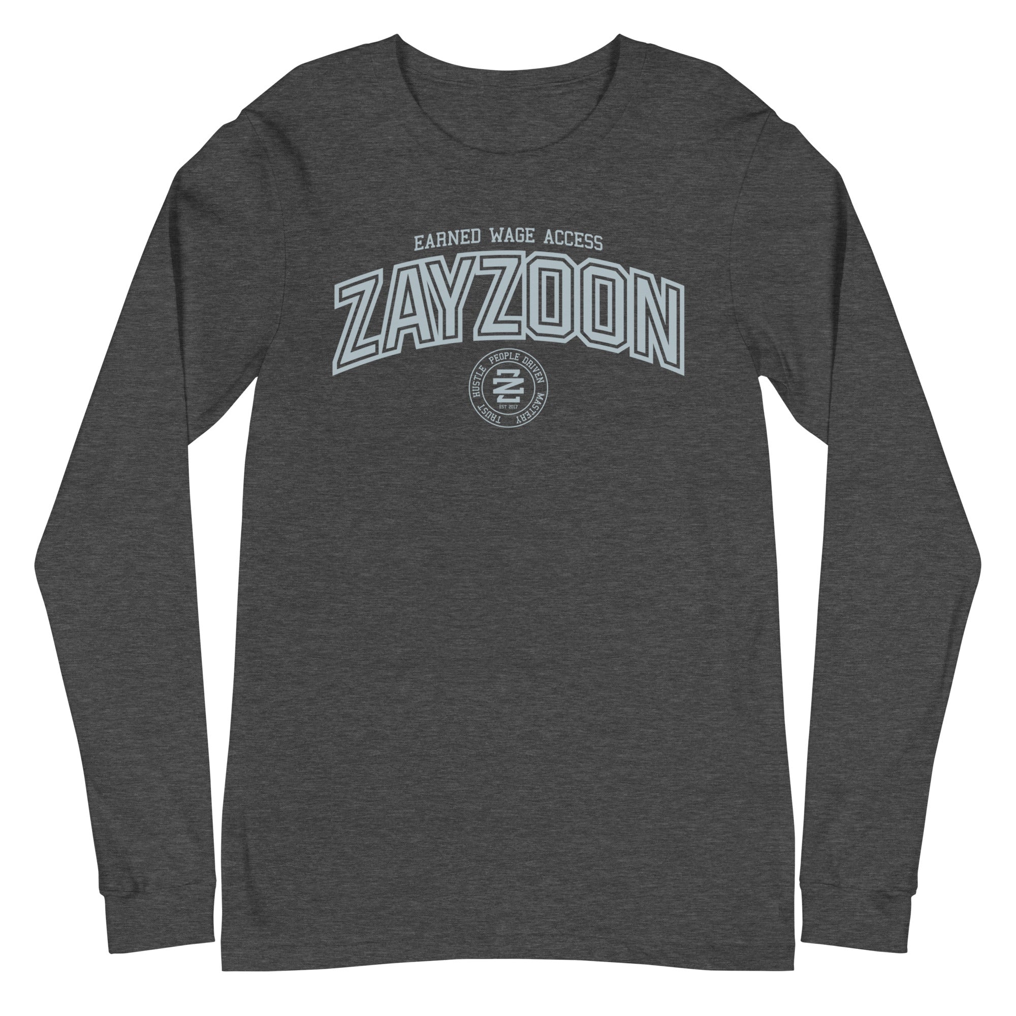 ZayZoon Varsity Long Sleeve T-Shirt - Grey print